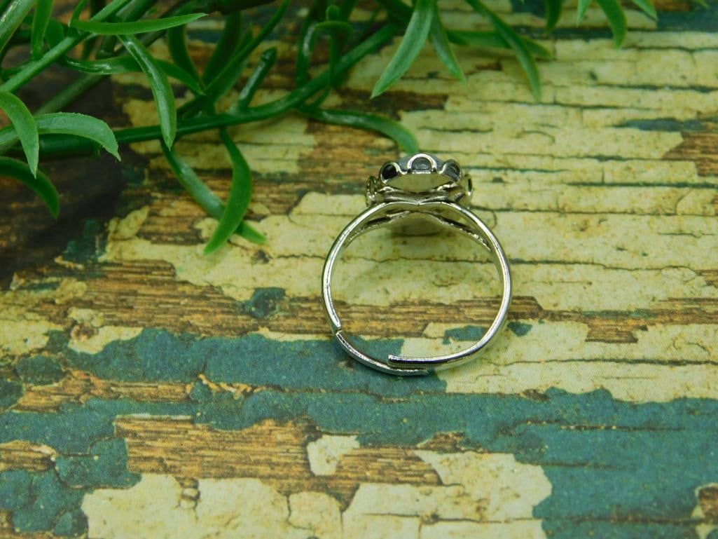 SNOWFLAKE OBSIDIAN RING ROCK STONE LAPIDARY SPECIMEN - 3