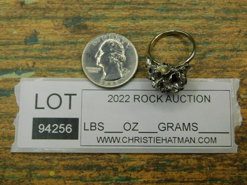 FLOWER RING ROCK STONE LAPIDARY SPECIMEN - 3