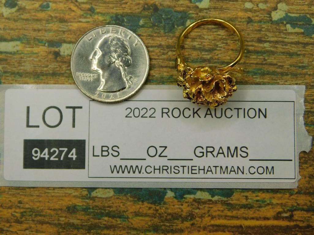 FLOWER RING ROCK STONE LAPIDARY SPECIMEN - 3