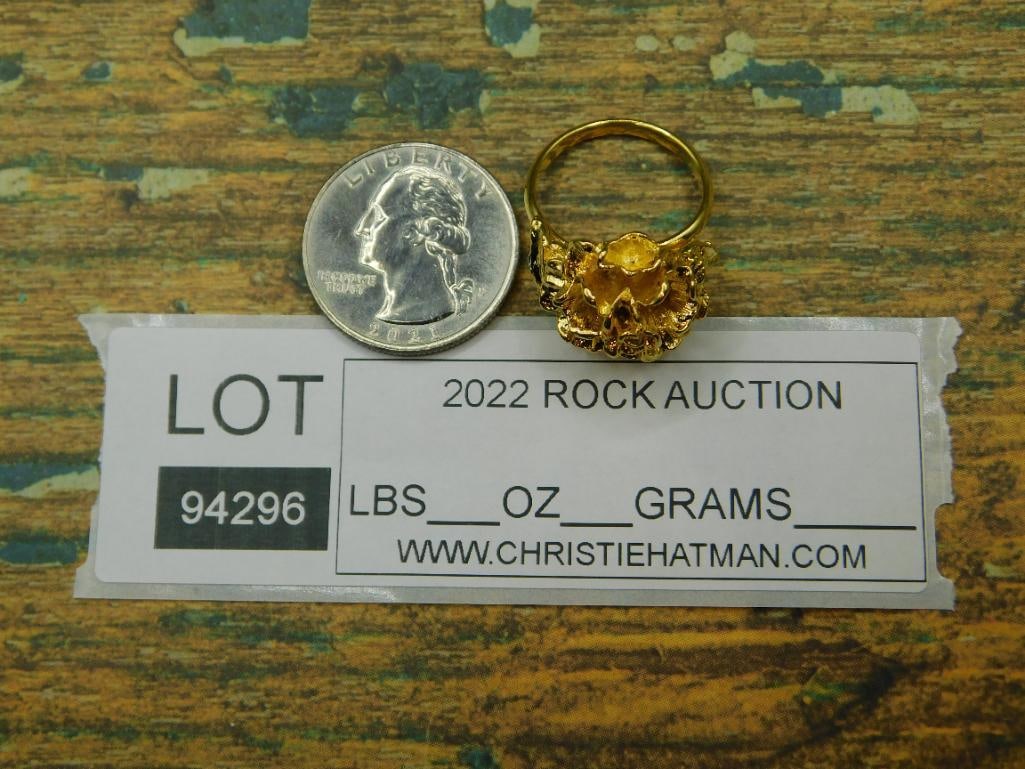 FLOWER RING ROCK STONE LAPIDARY SPECIMEN - 3