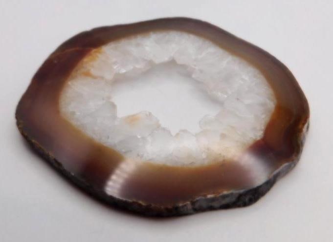 AGATE SLICE ROCK STONE LAPIDARY SPECIMEN: AGATE SLICE ROCK STONE LAPIDARY SPECIMEN