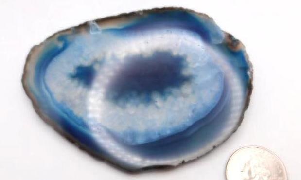 AGATE SLICE ROCK STONE LAPIDARY SPECIMEN - 2