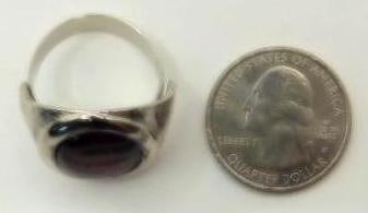 ABALONE STONE RING ROCK STONE LAPIDARY SPECIMEN - 2