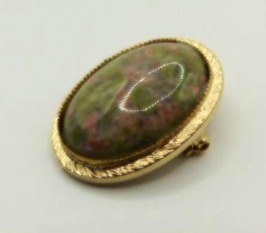 UNAKITE BROACH ROCK STONE LAPIDARY SPECIMEN: UNAKITE BROACH ROCK STONE LAPIDARY SPECIMEN