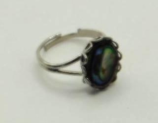 ABALONE STONE RING ROCK STONE LAPIDARY SPECIMEN: ABALONE STONE RING ROCK STONE LAPIDARY SPECIMEN