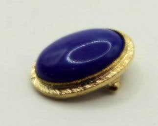 LAPIS BROACH ROCK STONE LAPIDARY SPECIMEN: LAPIS BROACH ROCK STONE LAPIDARY SPECIMEN