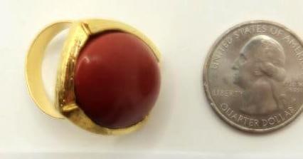 RED JASPER RING ROCK STONE LAPIDARY SPECIMEN - 2