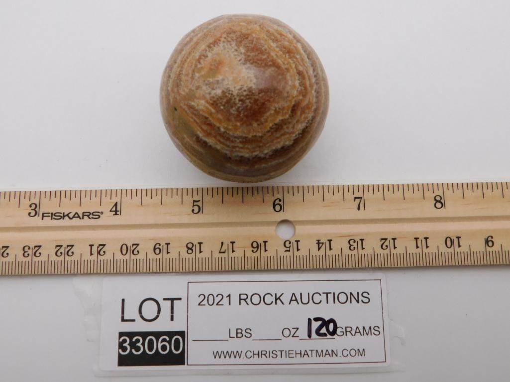 BANDED JASPER SPHERE ROCK STONE LAPIDARY SPECIMEN - 2