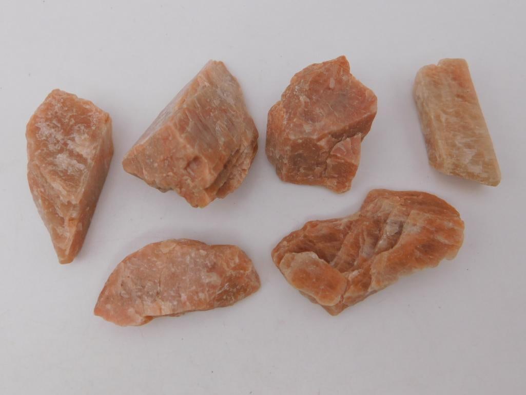 ORANGE CALCITE ROCK STONE LAPIDARY SPECIMEN: ORANGE CALCITE ROCK STONE LAPIDARY SPECIMEN