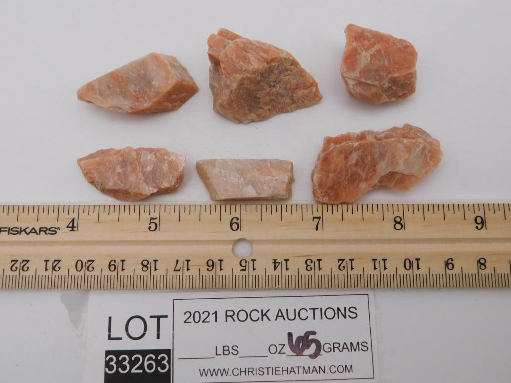 ORANGE CALCITE ROCK STONE LAPIDARY SPECIMEN - 2