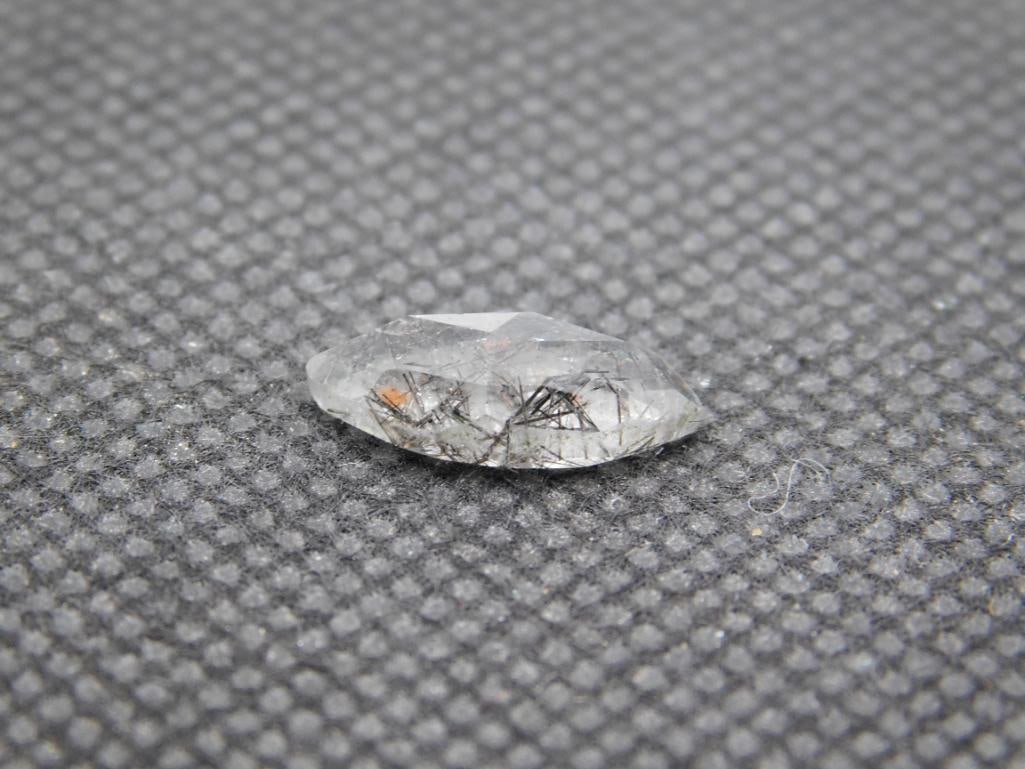 TOURMALATED QUARTZ ROCK STONE LAPIDARY SPECIMEN: TOURMALATED QUARTZ ROCK STONE LAPIDARY SPECIMEN