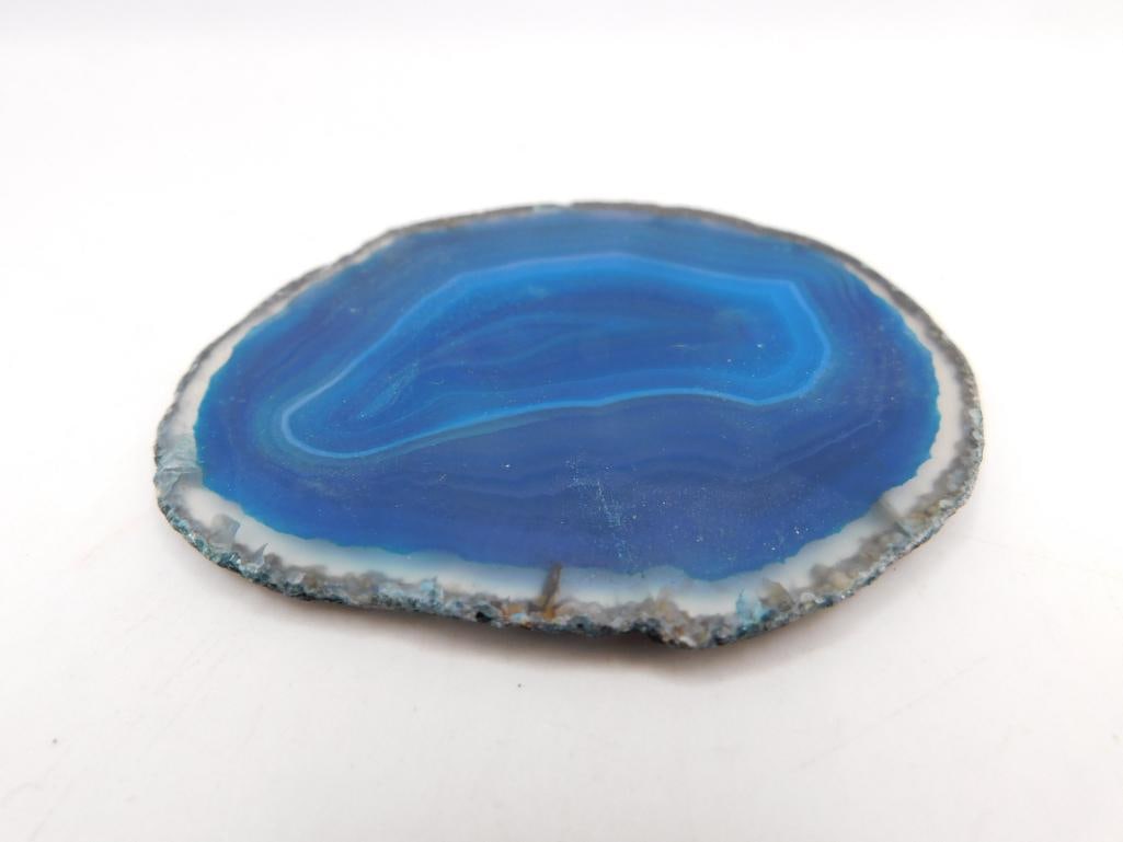 AGATE SLICE ROCK STONE LAPIDARY SPECIMEN: AGATE SLICE ROCK STONE LAPIDARY SPECIMEN