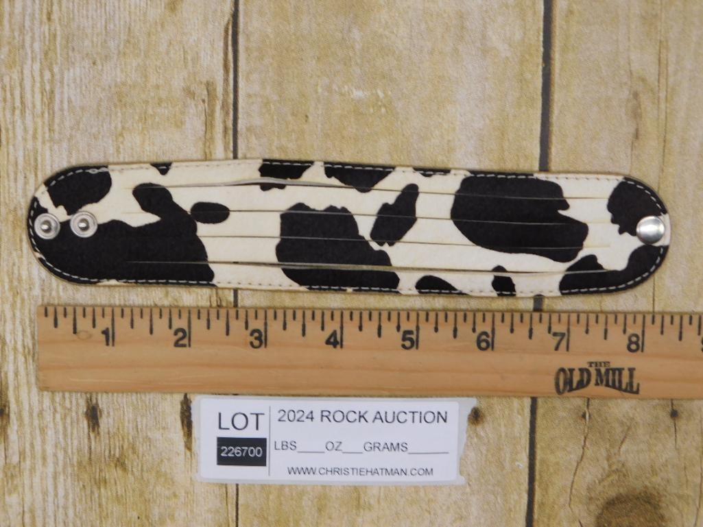 COW HIDE SNAP BRACELET - 2