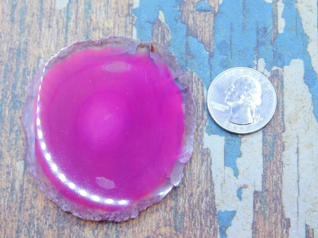 AGATE SLICE ROCK STONE LAPIDARY SPECIMEN - 2