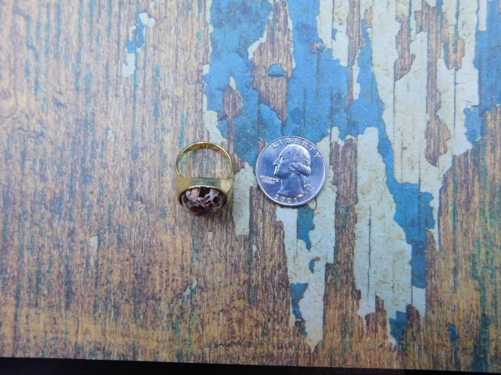 BRECCIATED JASPER RING ROCK STONE LAPIDARY SPECIMEN - 2
