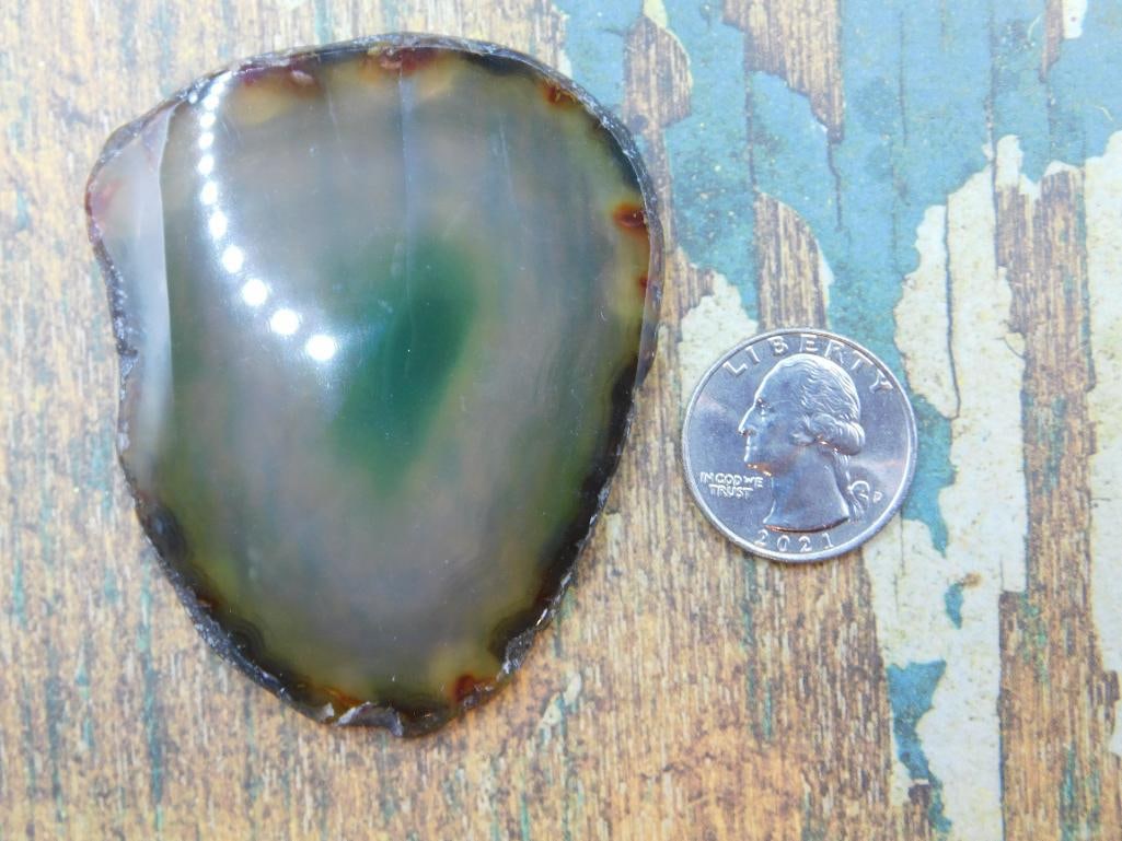 AGATE SLICE ROCK STONE LAPIDARY SPECIMEN - 2