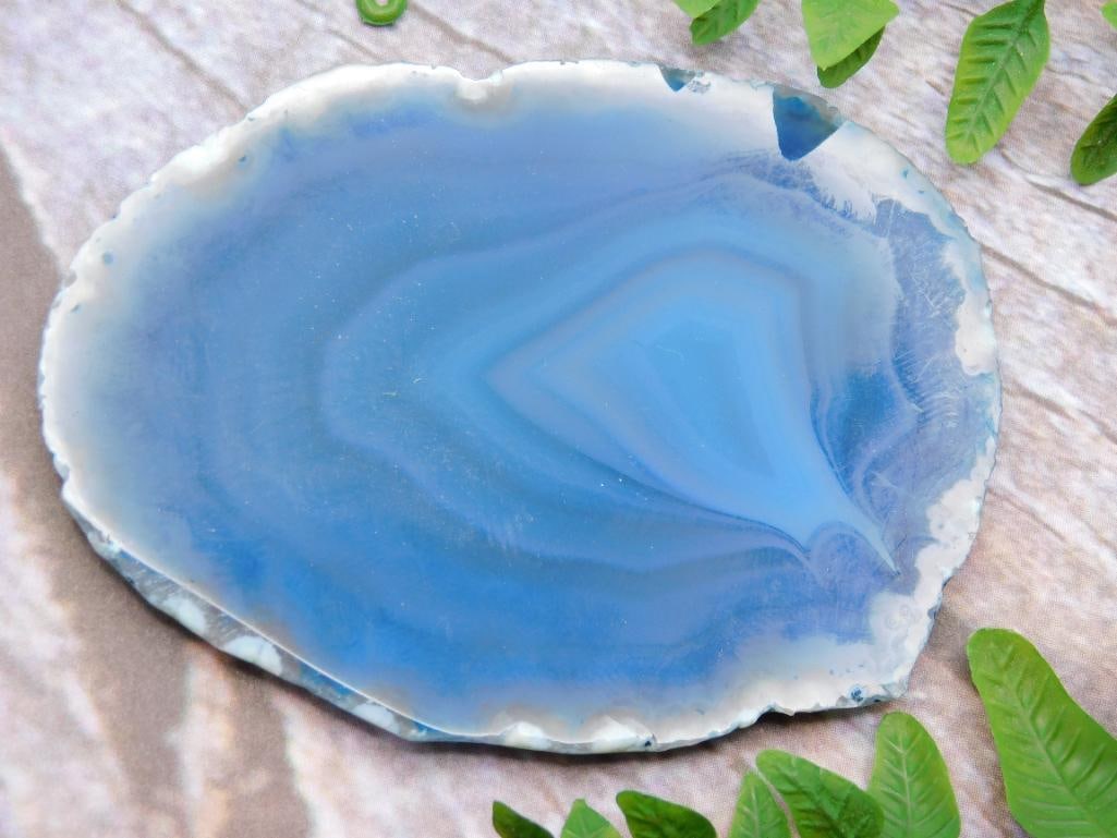 AGATE SLICE ROCK STONE LAPIDARY SPECIMEN: AGATE SLICE ROCK STONE LAPIDARY SPECIMEN