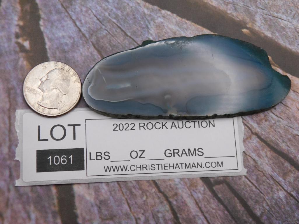 AGATE SLICE ROCK STONE LAPIDARY SPECIMEN - 2