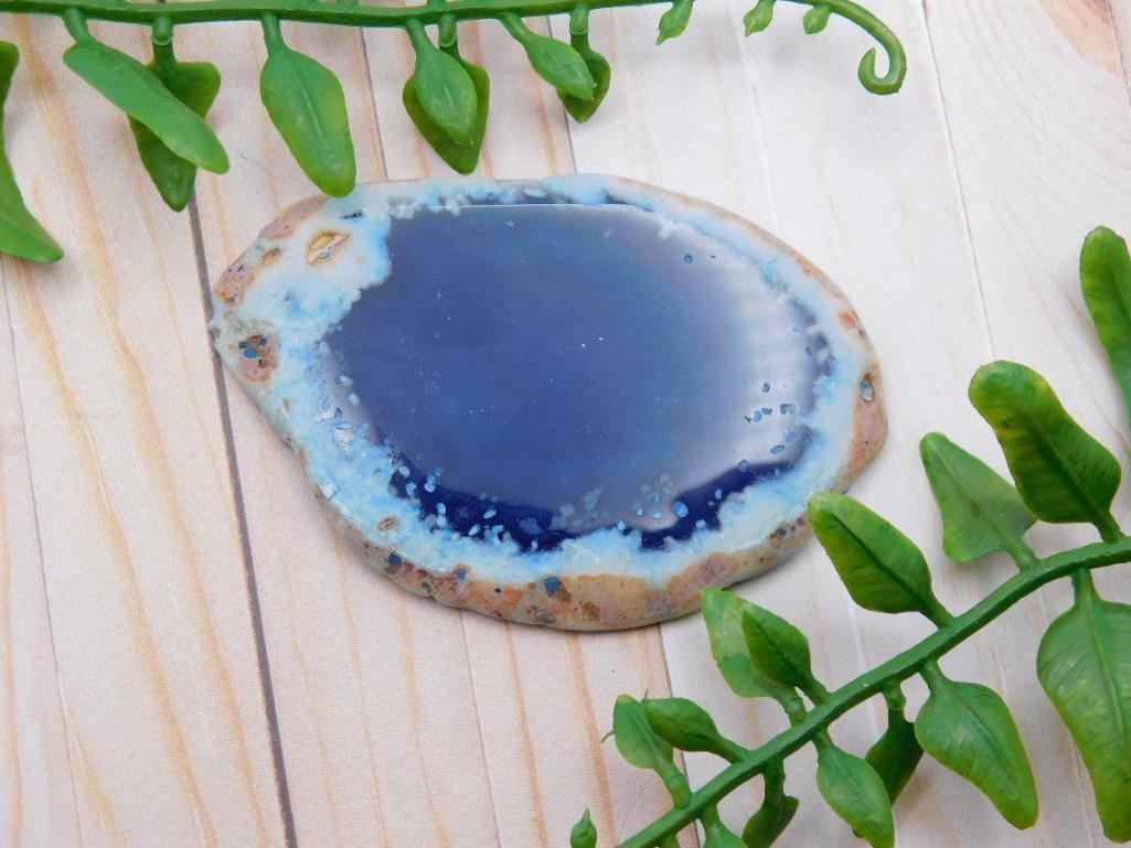 AGATE SLICE ROCK STONE LAPIDARY SPECIMEN: AGATE SLICE ROCK STONE LAPIDARY SPECIMEN
