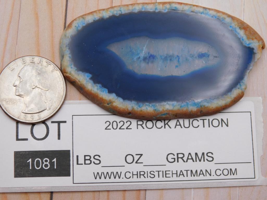 AGATE SLICE ROCK STONE LAPIDARY SPECIMEN - 2