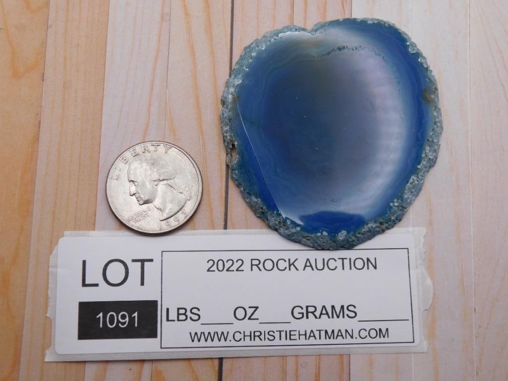 AGATE SLICE ROCK STONE LAPIDARY SPECIMEN - 2