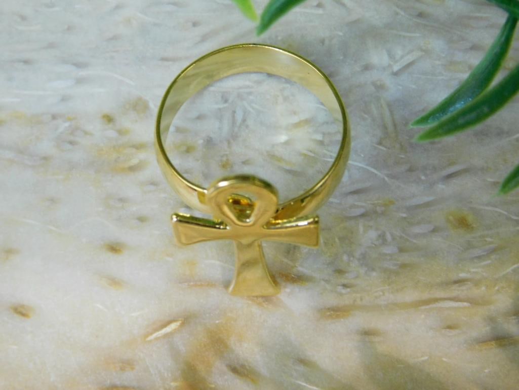 ANKH RING ROCK STONE LAPIDARY SPECIMEN - 3