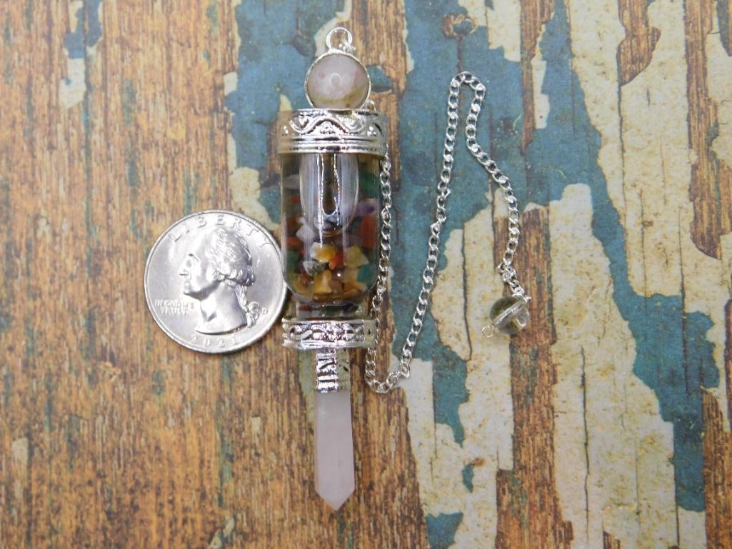 MIXED STONE PENDULUM ROCK STONE LAPIDARY SPECIMEN - 3