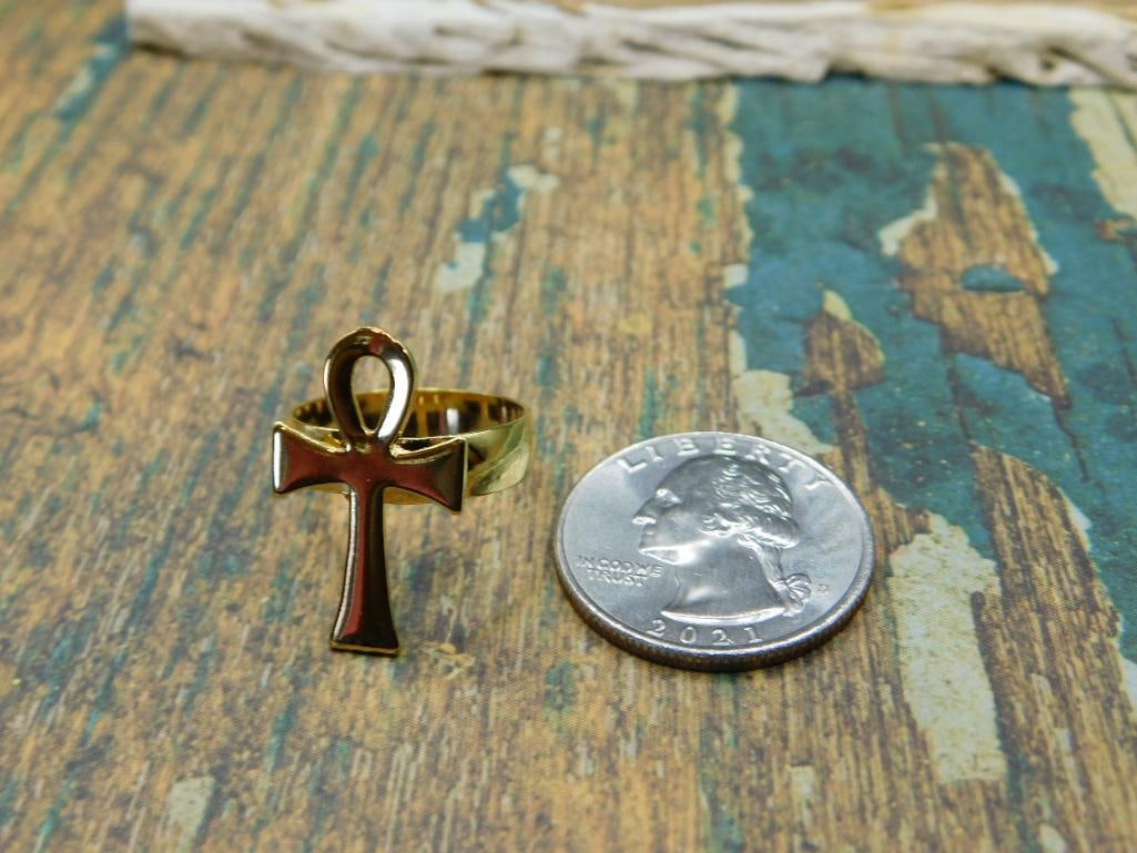 ANKH RING ROCK STONE LAPIDARY SPECIMEN - 3