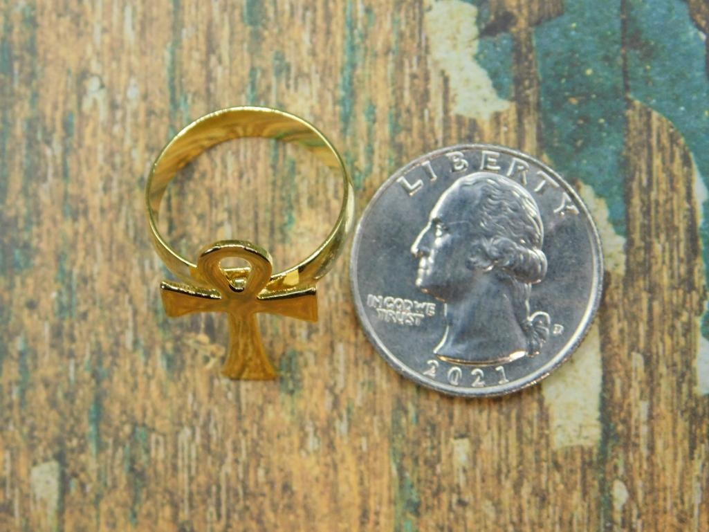 ANKH RING ROCK STONE LAPIDARY SPECIMEN - 4