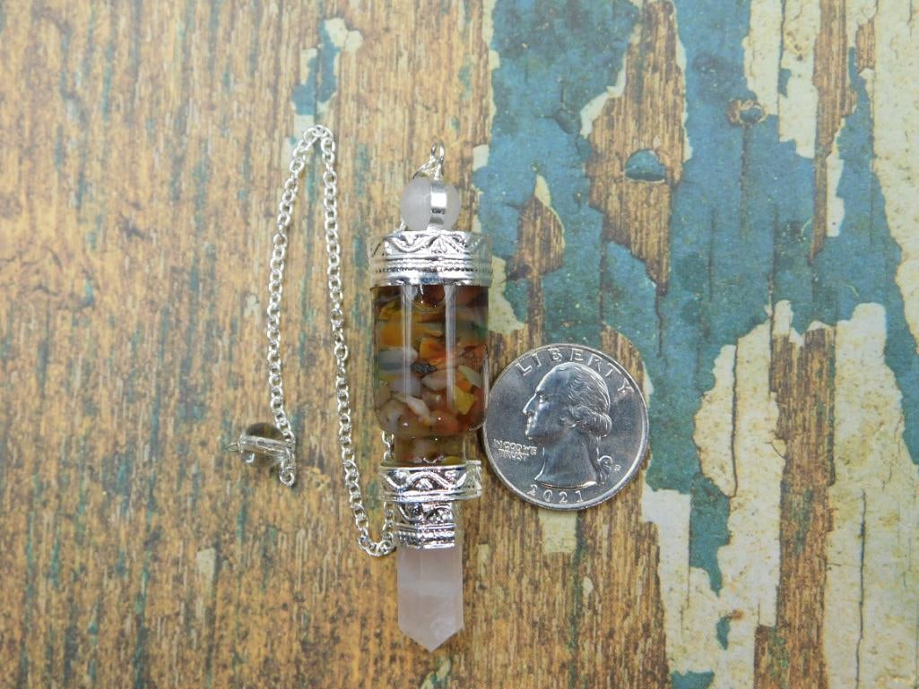 MIXED STONE PENDULUM ROCK STONE LAPIDARY SPECIMEN - 4