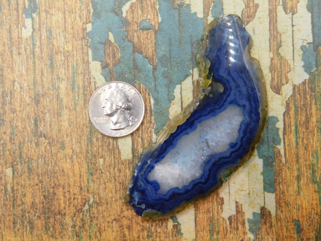 AGATE SLICE ROCK STONE LAPIDARY SPECIMEN - 3