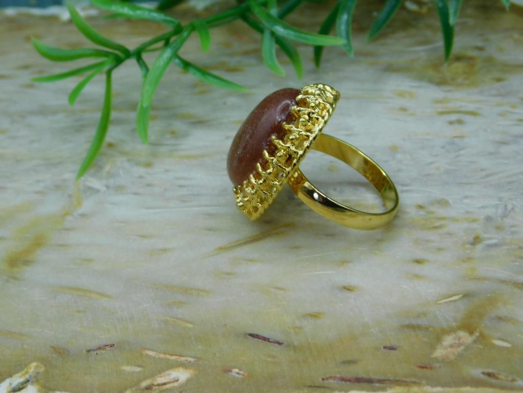 GOLDSTONE RING ROCK STONE LAPIDARY SPECIMEN - 2