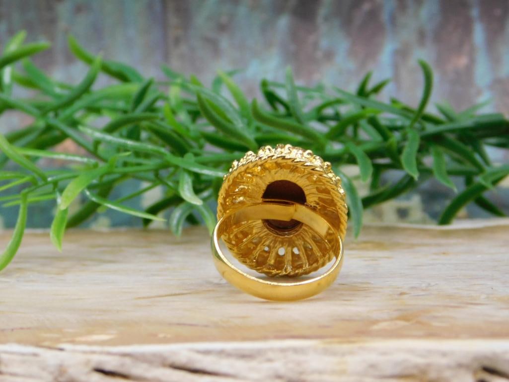 GOLDSTONE RING ROCK STONE LAPIDARY SPECIMEN - 3