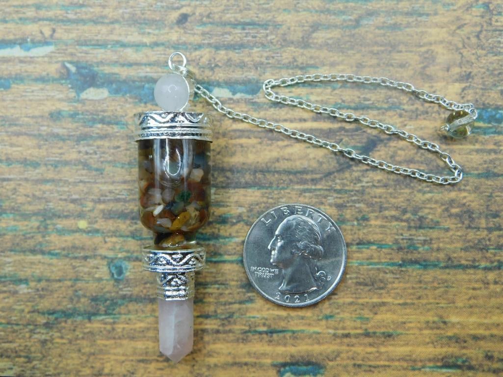 MIXED STONE PENDULUM ROCK STONE LAPIDARY SPECIMEN - 3