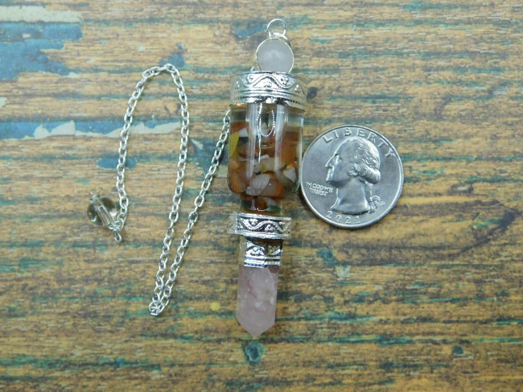 MIXED STONE PENDULUM ROCK STONE LAPIDARY SPECIMEN - 5