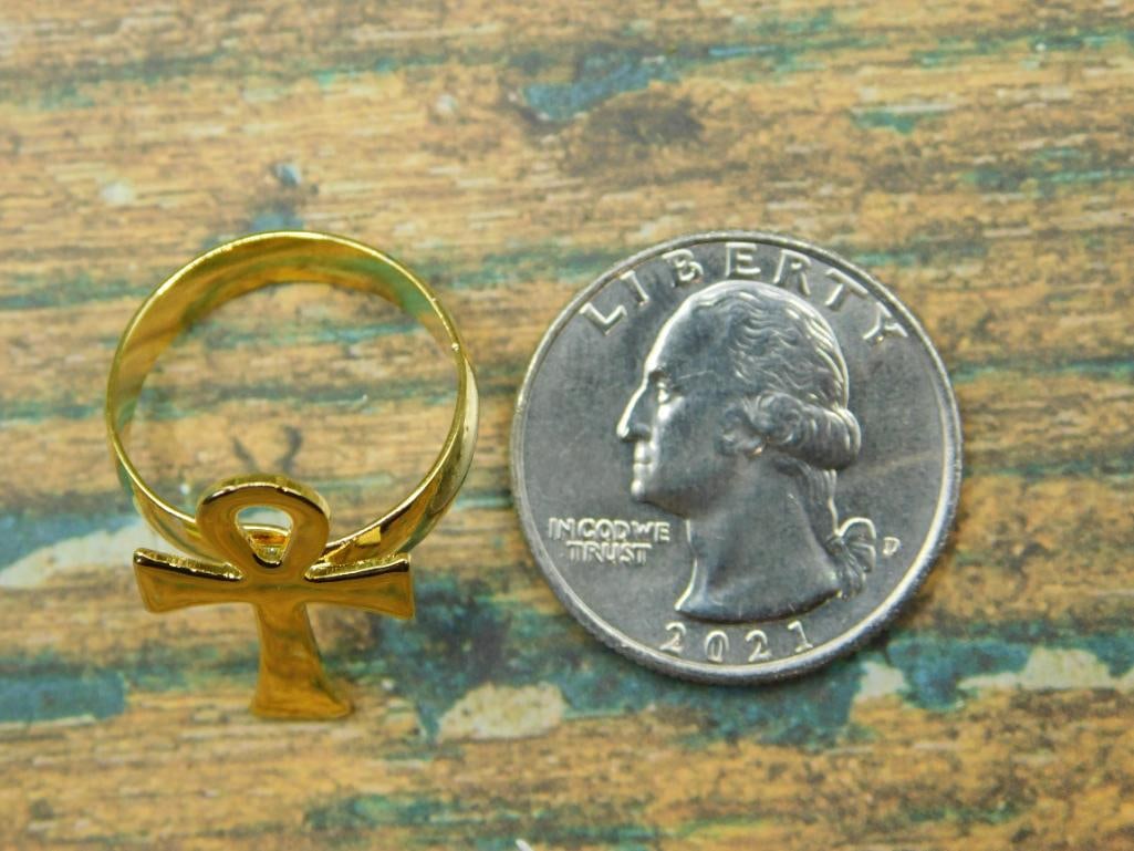 ANKH RING ROCK STONE LAPIDARY SPECIMEN - 4