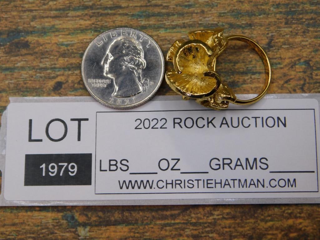 FLOWER RING ROCK STONE LAPIDARY SPECIMEN - 4