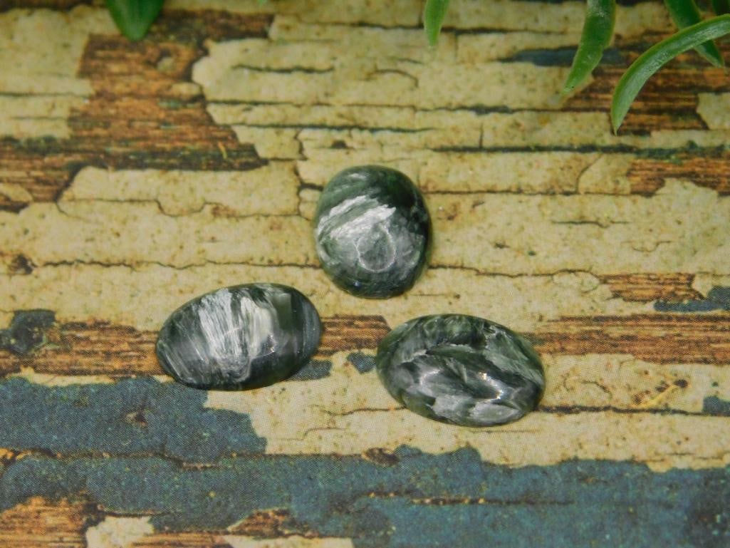 SERAPHINITE CABOCHONS ROCK STONE LAPIDARY SPECIMEN - 2