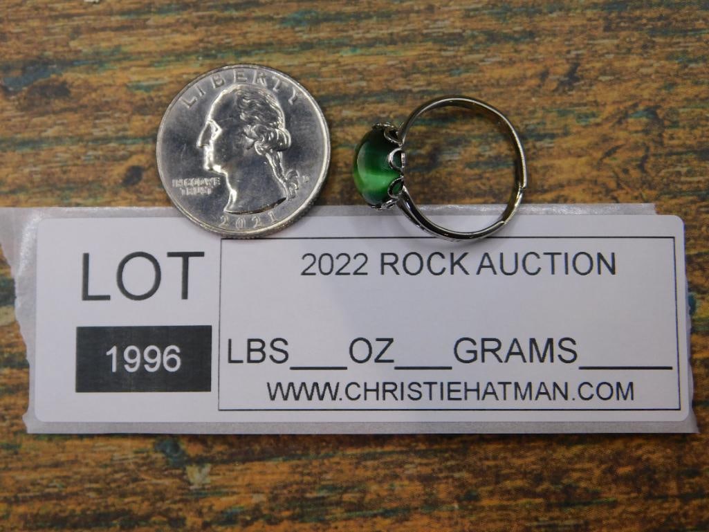 CATS EYE RING ROCK STONE LAPIDARY SPECIMEN - 4