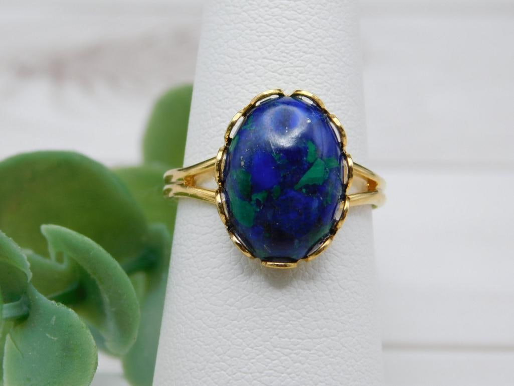 AZURITE RING ROCK STONE LAPIDARY SPECIMEN: AZURITE RING ROCK STONE LAPIDARY SPECIMEN