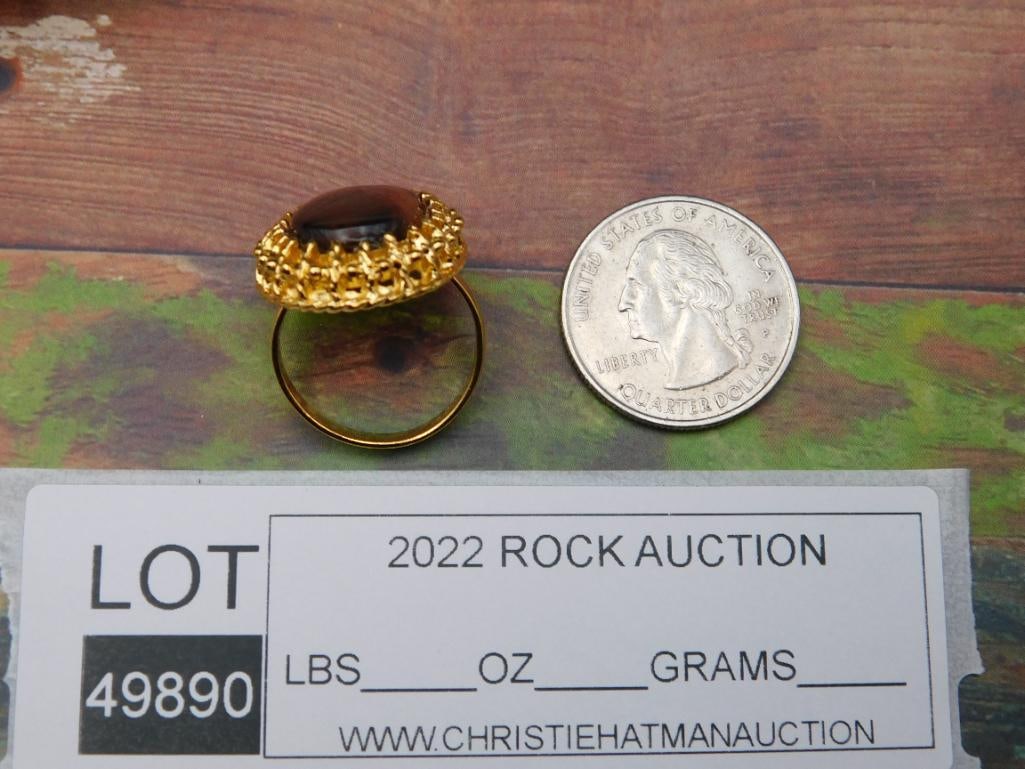 CARNELIAN RING ROCK STONE LAPIDARY SPECIMEN - 2