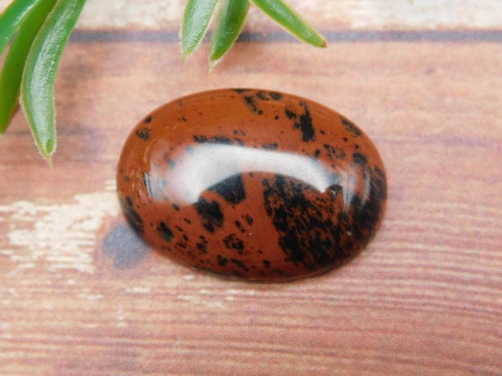 MAHOGANY OBSIDIAN CABOCHON ROCK STONE LAPIDARY SPECIMEN: MAHOGANY OBSIDIAN CABOCHON ROCK STONE LAPIDARY SPECIMEN