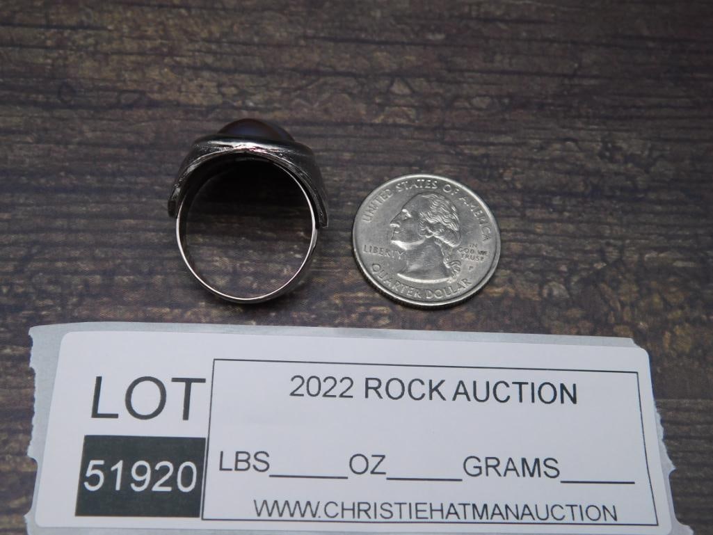 BANDED AGATE RING ROCK STONE LAPIDARY SPECIMEN - 2