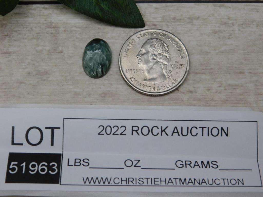 SERAPHINITE CABOCHON ROCK STONE LAPIDARY SPECIMEN - 2