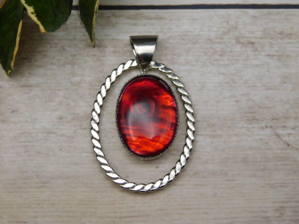 ABALONE STONE PENDANT ROCK STONE LAPIDARY SPECIMEN: ABALONE STONE PENDANT ROCK STONE LAPIDARY SPECIMEN