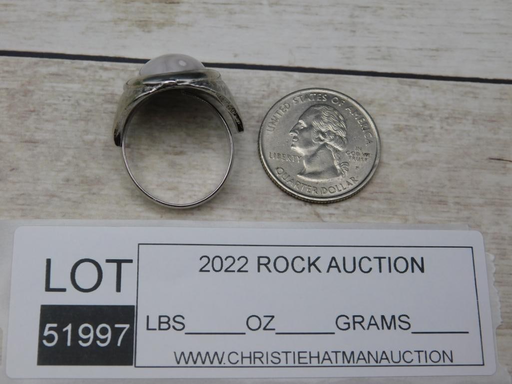 LUNA AGATE RING ROCK STONE LAPIDARY SPECIMEN - 2