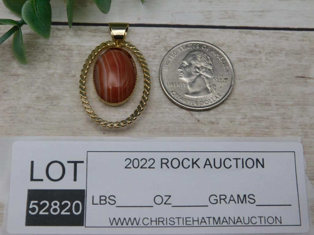 BANDED AGATE RING ROCK STONE LAPIDARY SPECIMEN - 2