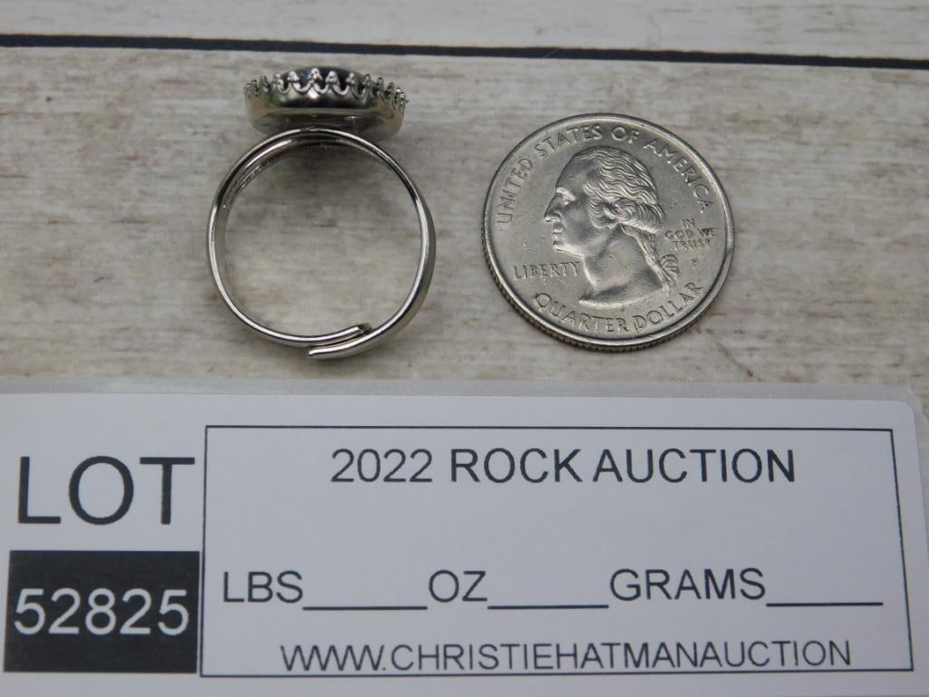 PICASSO JASPER RING ROCK STONE LAPIDARY SPECIMEN - 2