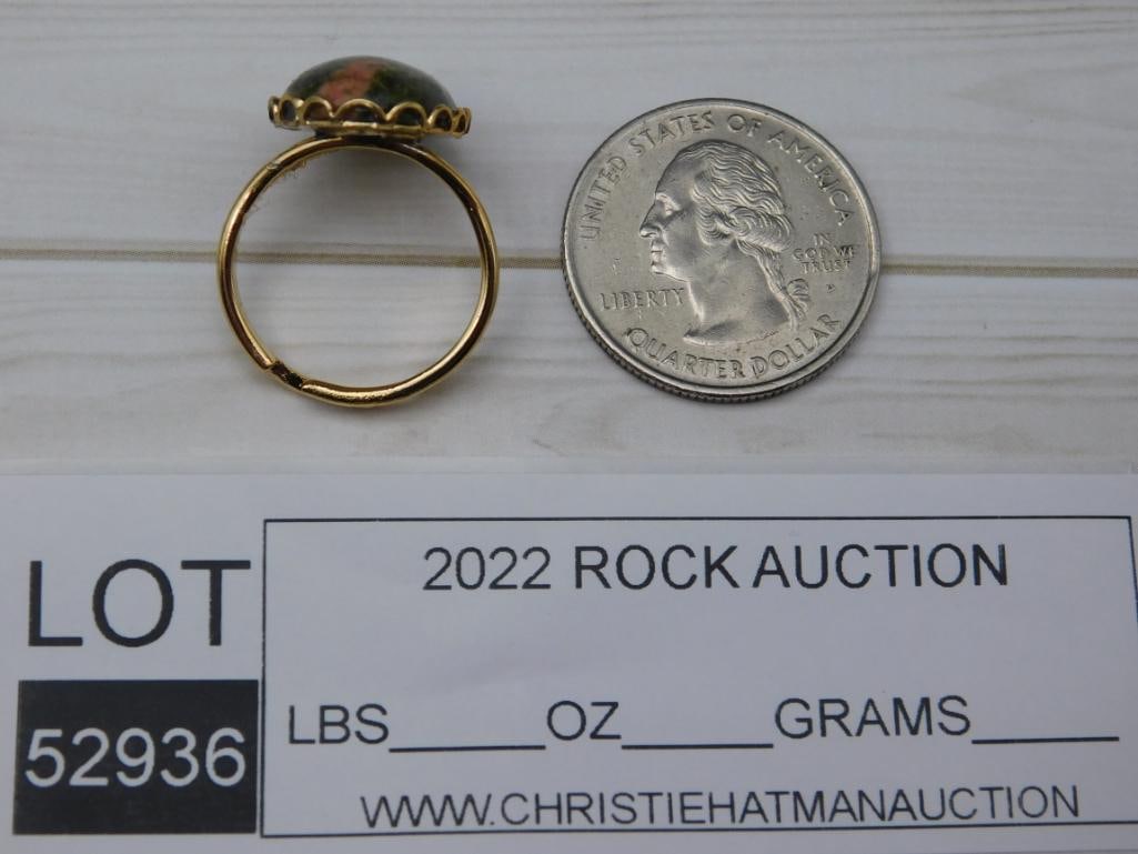 UNAKITE RING ROCK STONE LAPIDARY SPECIMEN - 2