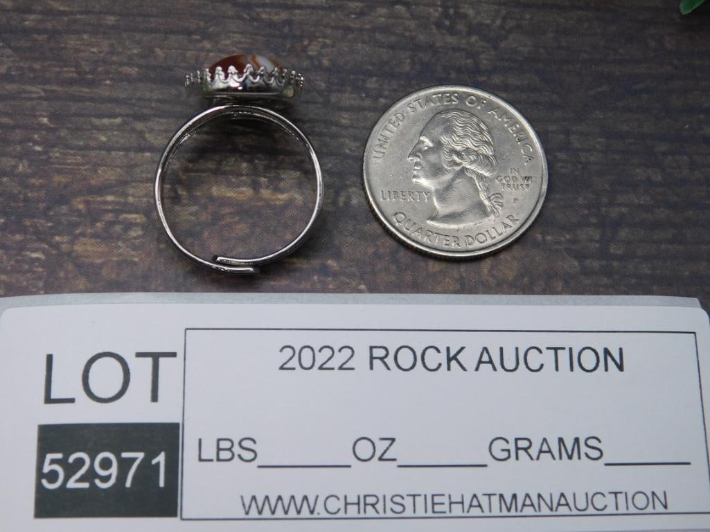 BANDED AGATE RING ROCK STONE LAPIDARY SPECIMEN - 2